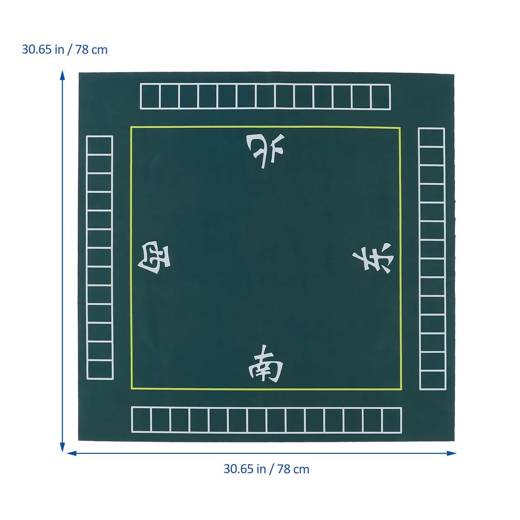 ERINGOGO Mahjong Mat, 30.7 x 30.7 Inch, Thick Polyester with Non-Slip Game Table Cover, Compatible with Dominoes and Pai Gow, Home Play Mat