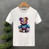 2023 New For Men's T-shirt High Quality 100% Cotton Colours Bear Printing Summer Casual Cool Loose O-Neck T-Shirt Male Tops 2yk