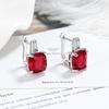 European & American Zircon Diamond Earrings with Large Stone - Trendy Zircon Ear Clips & Studs Jewelry
