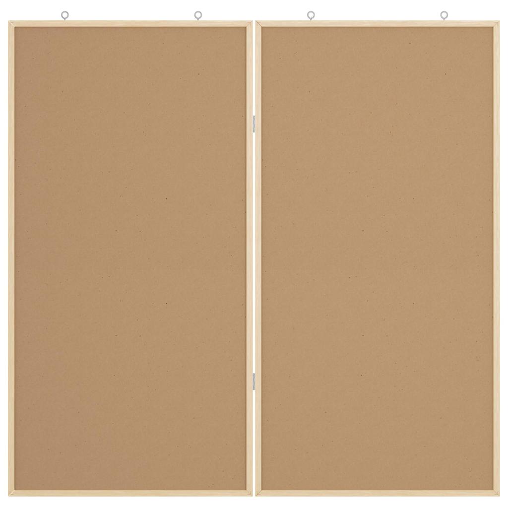 Info Board Black 100 x 100 x 1.4 cm Solid Pine Wood