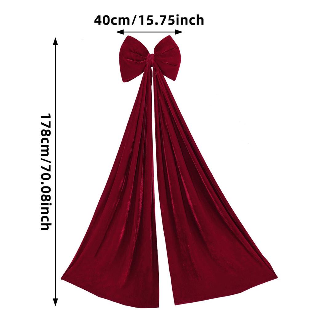 Super Large Christmas Bow Pendant Red Velvet Xmas Tree Bowknot Pendant Ornaments for Home Decor New Year Party Gifts Decoration