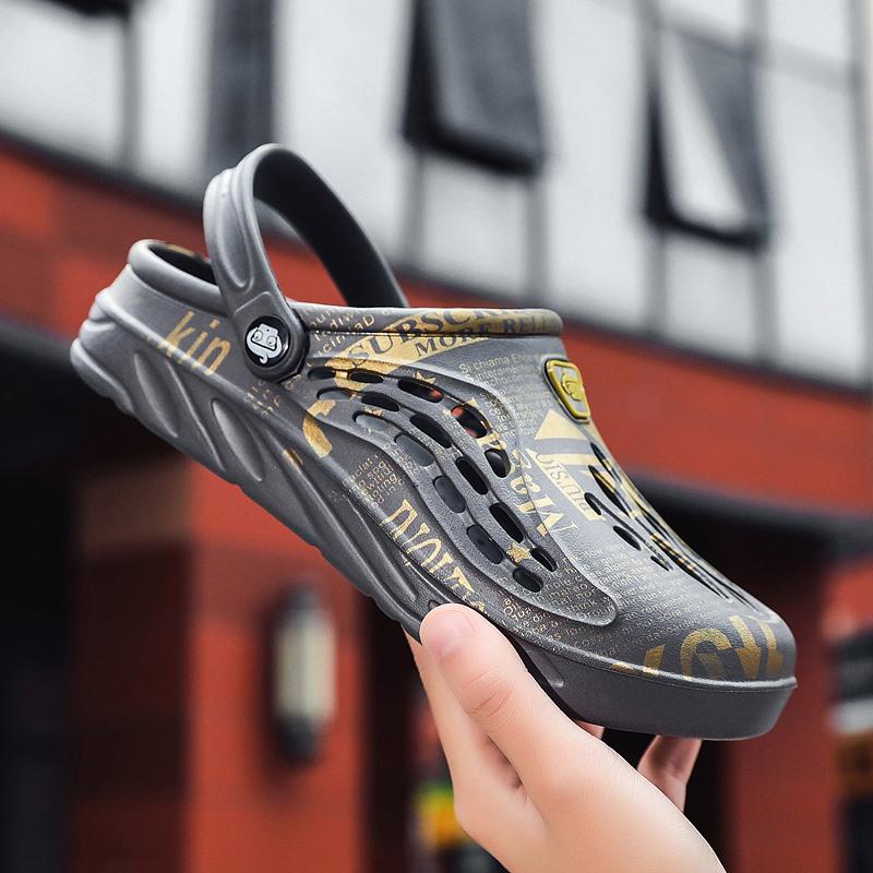 Новые летние мужские сабо, сандалии, легкие пляжные тапочки из ЭВА, нескользящие мюли, мужские и женские садовые туфли-сабо, повседневные шлепанцы