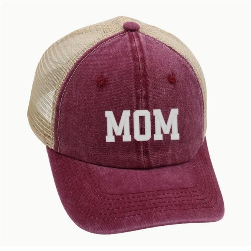 Visors DAD MOM Baseball Hats Mesh Net Sunscreen Hats Washed Distressed Faded Cap for Man Women