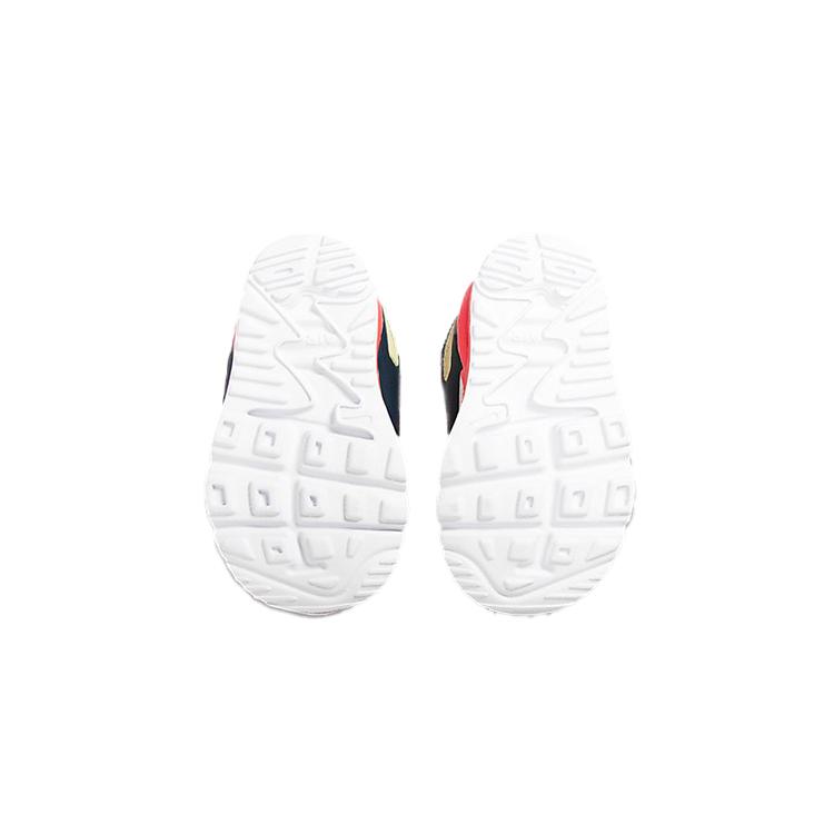 Nike Кроссовки Air Max 90 из синтетической кожи, низкие, для бега, черные с красным, для младенцев и малышей 881924-023