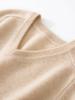 Women's V-Neck Loose Knit Cashmere Sweater - Autumn/Winter Style, Thick Long Sleeve, Slimming and Fashionable