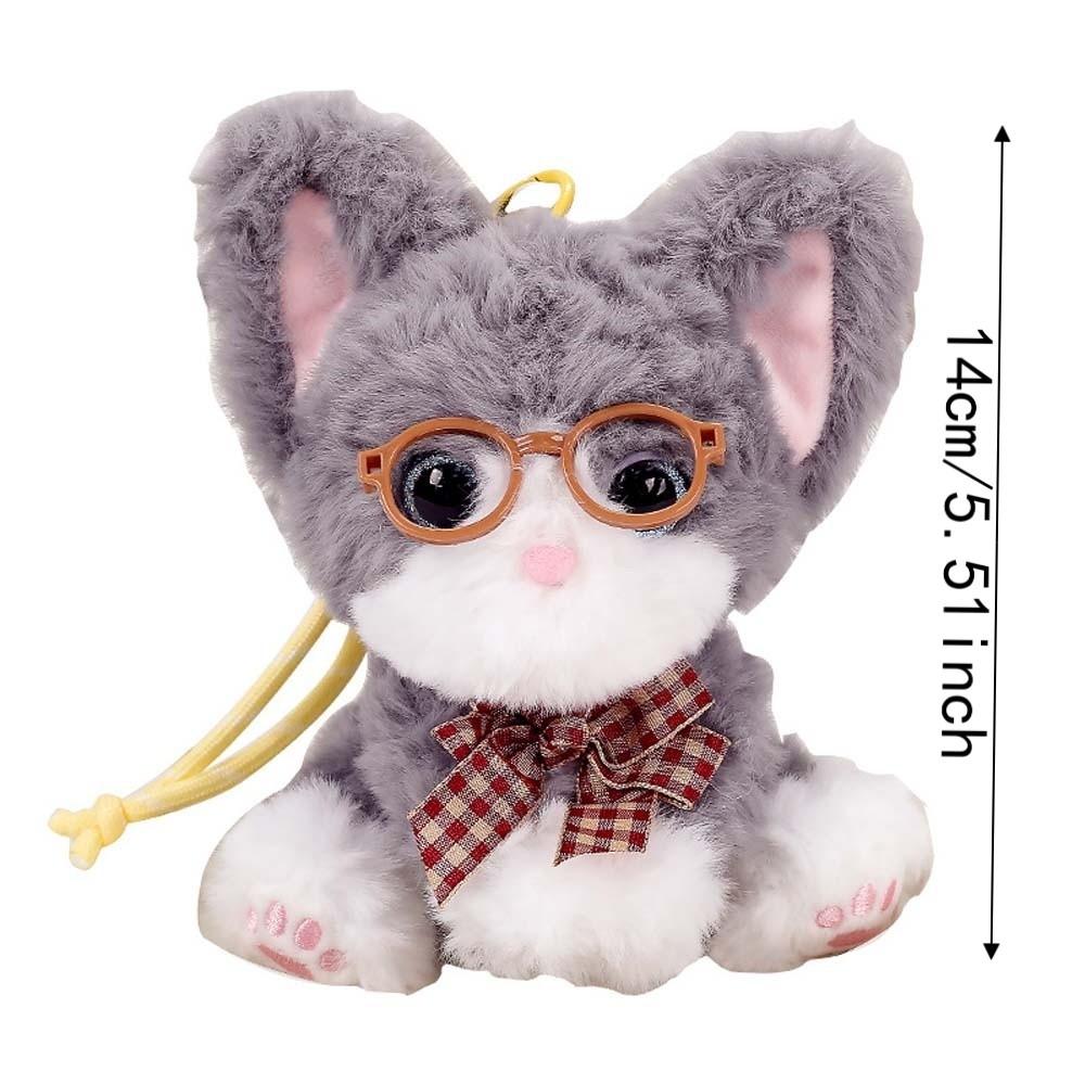 Soft Plush Plush Cat Keychain Big Ears Curly Fleece Accessory Birthday Present