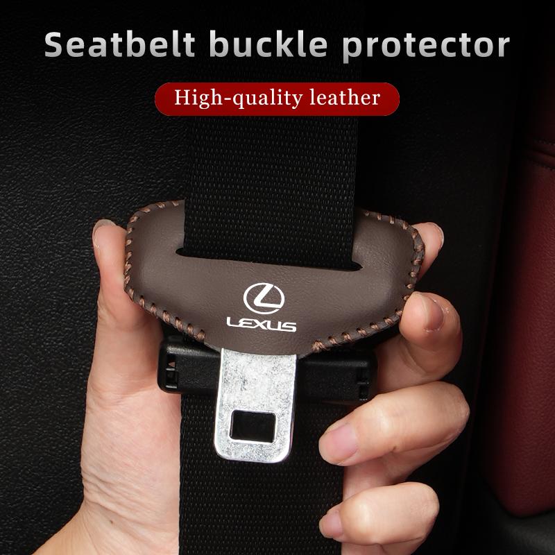 Car Seat Belt Buckle Protector Cover Anti-Scratch Mat Accessories For Lexus IS250 IS200 CT200h GS300 LS430 RX450h LX570 IS300