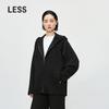 LESS 2025 Spring Loose-Fit Hooded Cardigan Sweatshirt 2P241410H