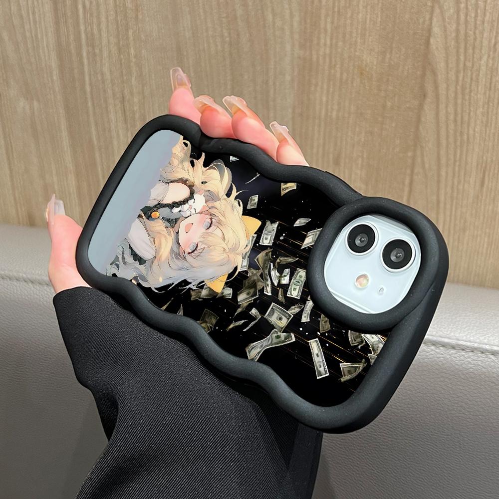 Cute Girl Pattern Phone Cover for iPhone 11 12 13 14 15 Pro Max 6 6S 7 8 Plus Xs Wave Edge Shockproof Protective Rubber Case