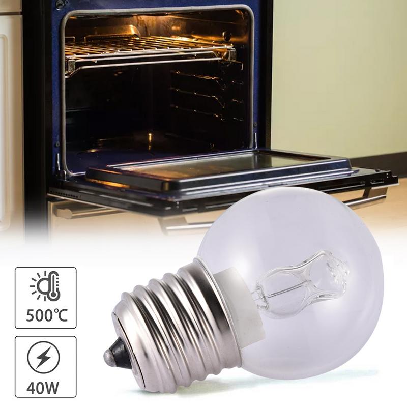 40W Oven Light 110V 220V E27 High Temperature Resistant 500℃ Safe Oven Steamer Refrigerator Microwave Light Bulb Oven Lamp