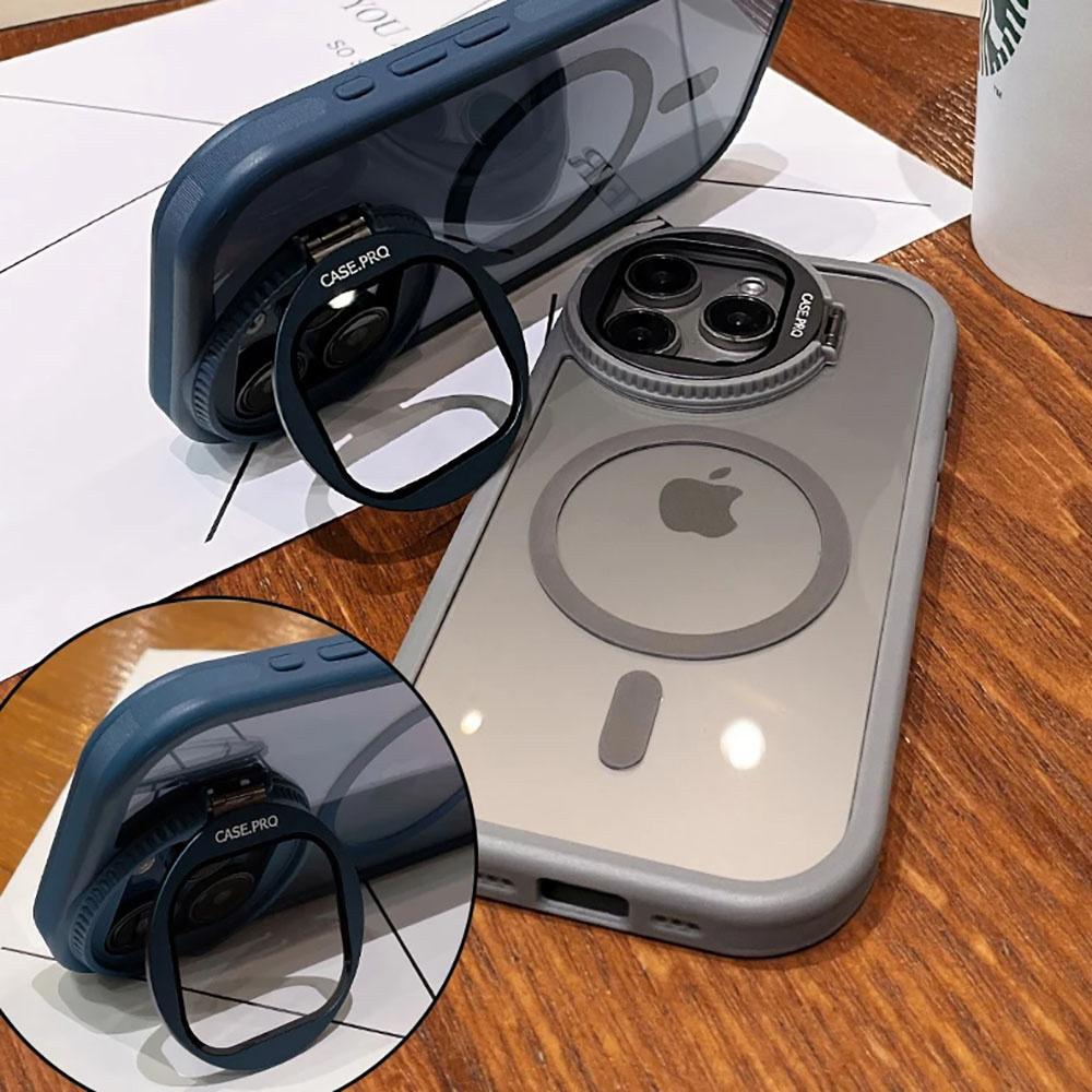 Чехлы для телефона с подставкой для защиты камеры для iPhone 16 15 14 12 13 11 Pro Max Plus с магнитной беспроводной зарядкой MagSafe