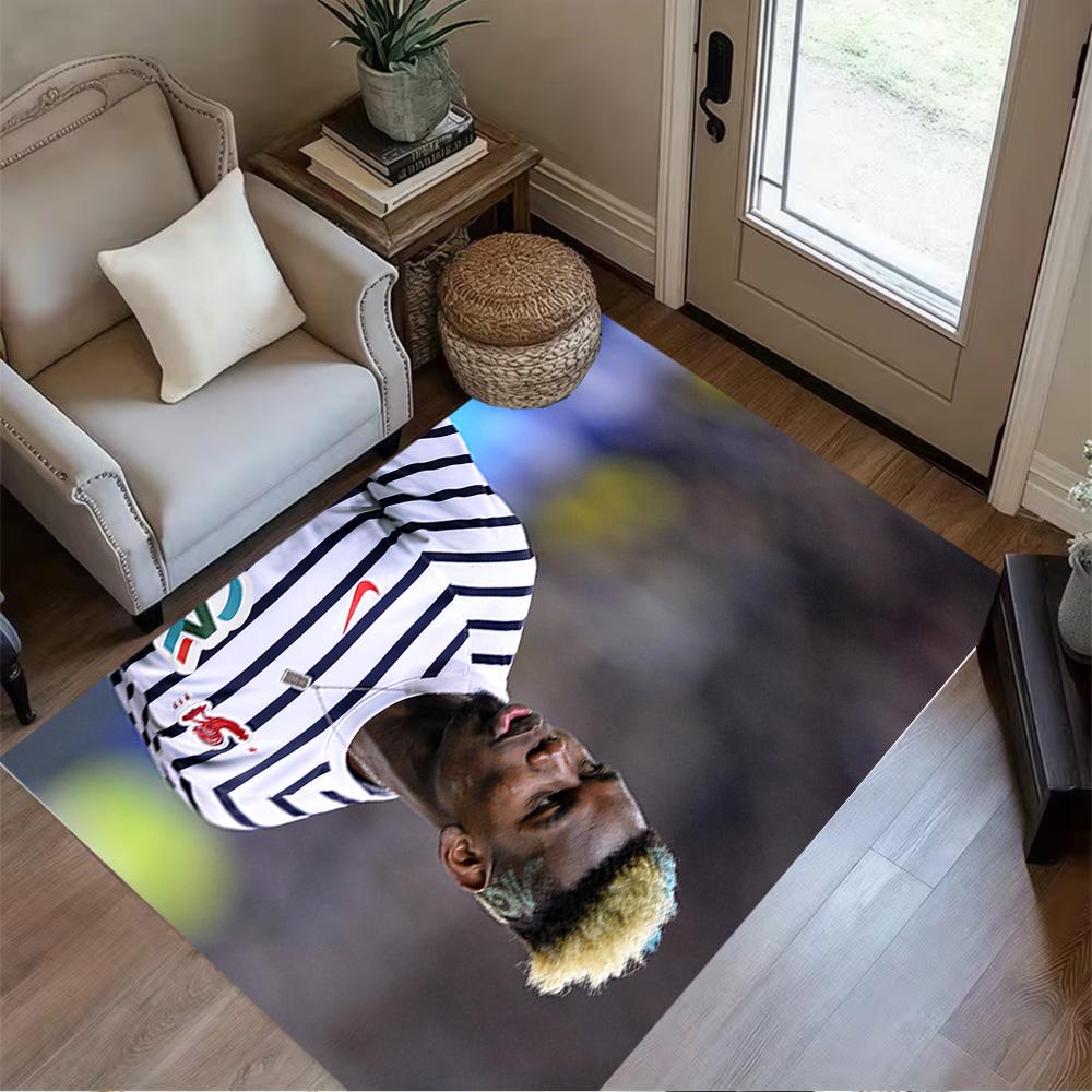Manchester Player Portrait Floor Rug Office Rug Suitable for Entryway Kitchen Foyer Playrooms Anti-slip Rug Decorate Offices Best for Christmas
