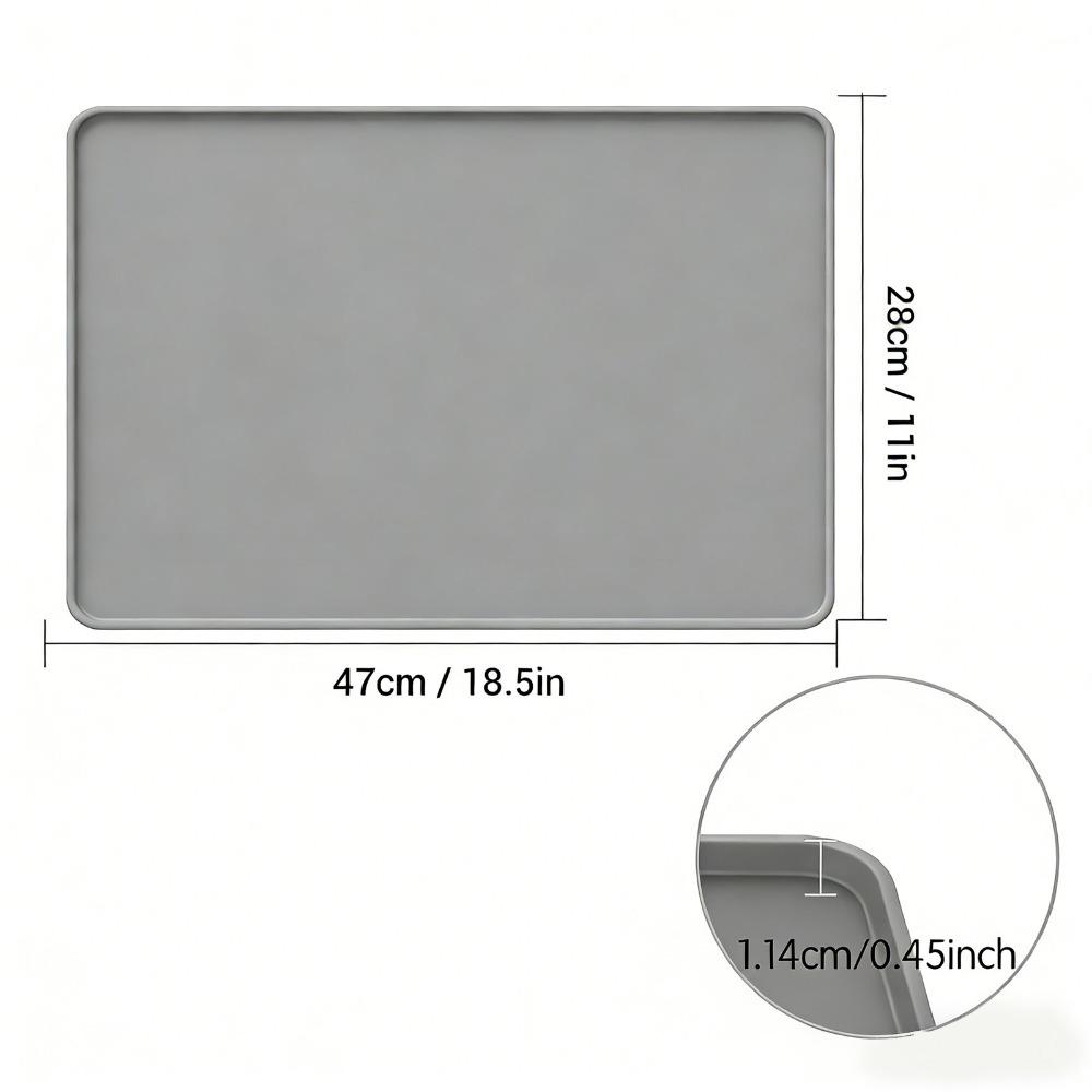 Anti-Vibration Silicone Coffee Mat Raised Edge Coffee Bar Mat Countertop Protection