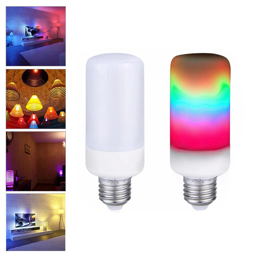LED Ranibow Light E27 E14 B22 Flame Effect Bulb Lamps 3W 5W 7W AC 85-265V Home Decor