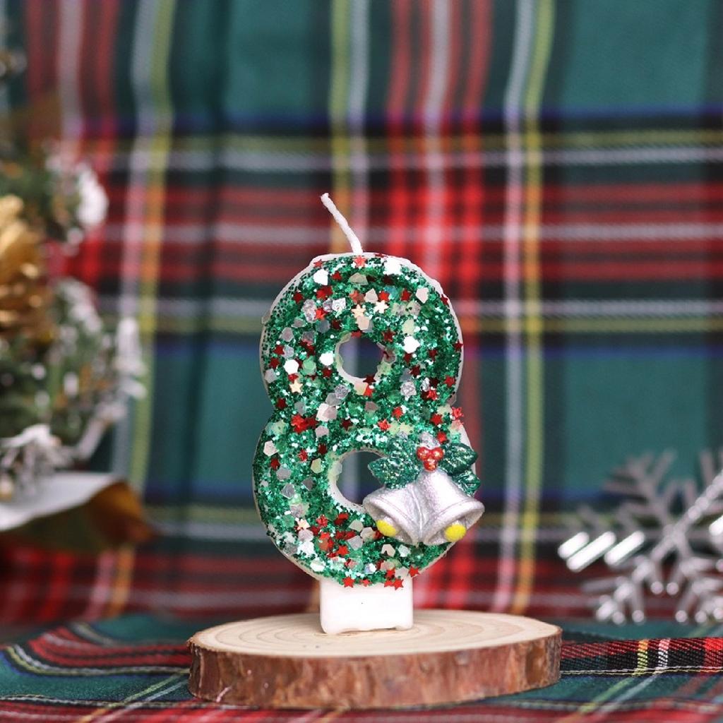 Рождественский номер День рождения Свеча Вечеринка Торт Украшение Подарок на день рождения Санта-Клаус