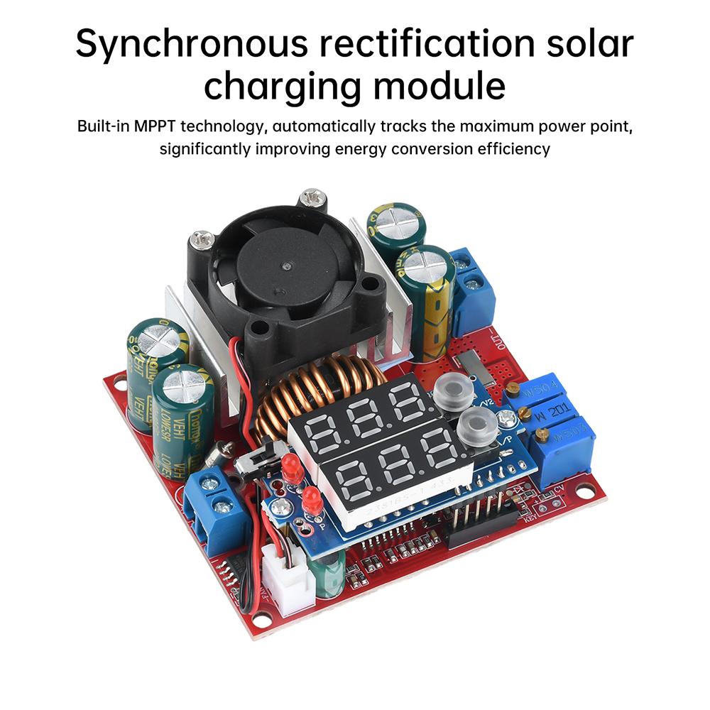 Модуль MPPT Boost Зарядки Солнечной Зарядки DC 6-50V 15A Регулируемый Блок Питания Постоянного Напряжения и Тока с Синхронным Выпрямителем