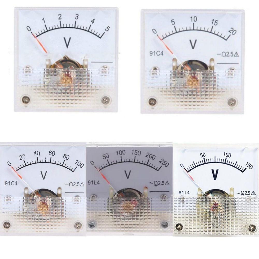 91L4 Pointer Type DC Voltmeter Square Analog Panel Voltage Gauge Voltage Meter Generator