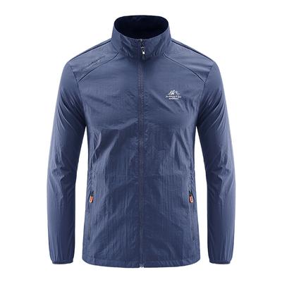 Мужская легкая солнцезащитная куртка с воротником-стойкой, повседневная куртка, ветрозащитная куртка для рыбалки на открытом воздухе