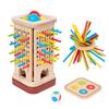 Wooden Tristacking Puzzle Game With Color Recognition For Family Fun And Educational Play