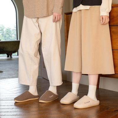 Хлопковые тапочки женские зимние новые домашние теплые плюшевые массажные моп для дома мужские осенне-зимние