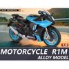 1/9 YAMAHA YZF-R1M Alloy Racing Motorcycle Diecast Metal Street Sports Motorcycle Model with Light Simulation Childrens Toy Gift