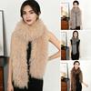 Winter Scarf Solid Color Thickened Plush Soft Thick Warm Extra Long Scarf Winter Outdoor Imitation Fur Neck Warmer