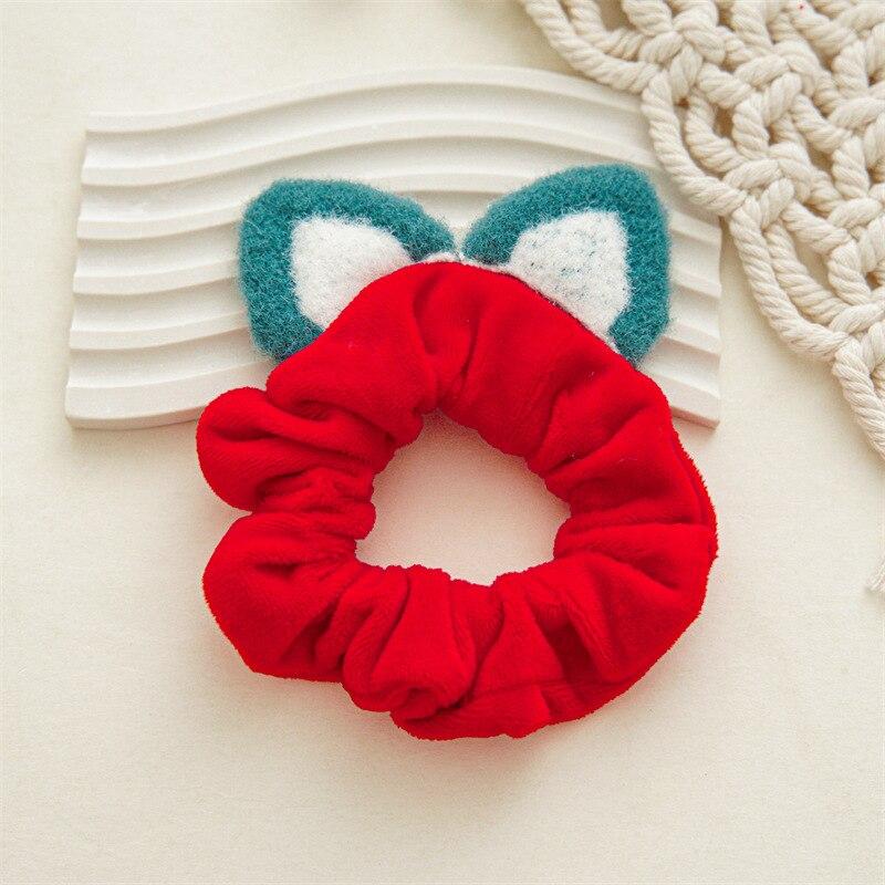 Рождественские милые плюшевые тканевые веревки для волос, модные эластичные резинки для волос, резинки для волос, повязка на голову, кольца для волос, женские аксессуары для волос