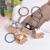 Happy Cats Keychain Small Key Holder Lovely Stylish Pendant for Versatile Daily Accessories Backpack and Gifts  Ornament