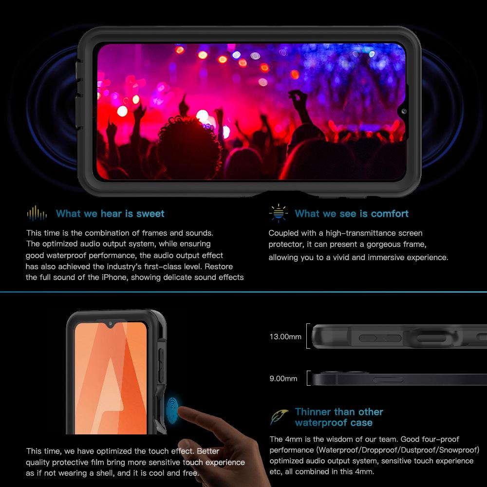 Водонепроницаемый и ударопрочный защитный чехол для Samsung Galaxy A32 5G - Полная защита, Пыленепроницаемый, Снегозащищенный