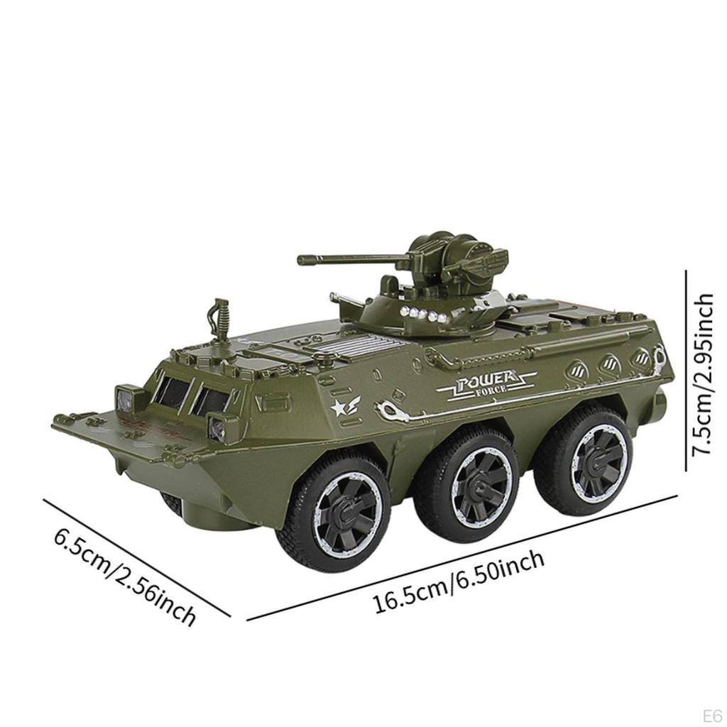 Friction Powered Pull Back Car Push and Go Truck Pretend Play Kids Armored Vehicle for 2 3 4 5 6
