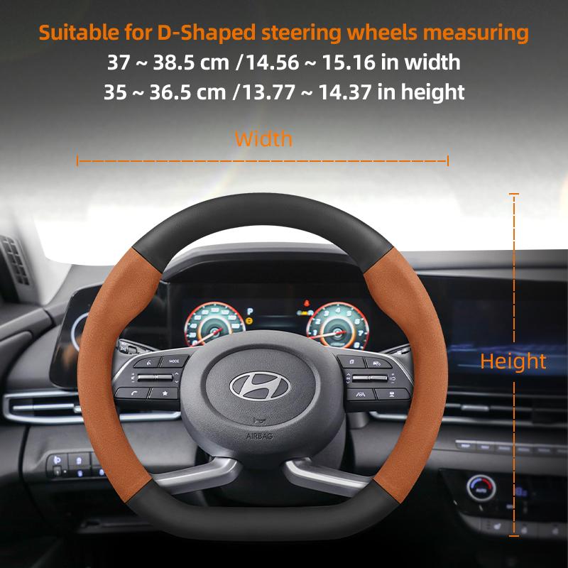 Подходит для Hyundai Рулевое колесо с текстурой замши, матового карбона I30 Tucson I20 Accent I10 I40 Kona Ix35 Grand Elantra Solaris Creta Getz