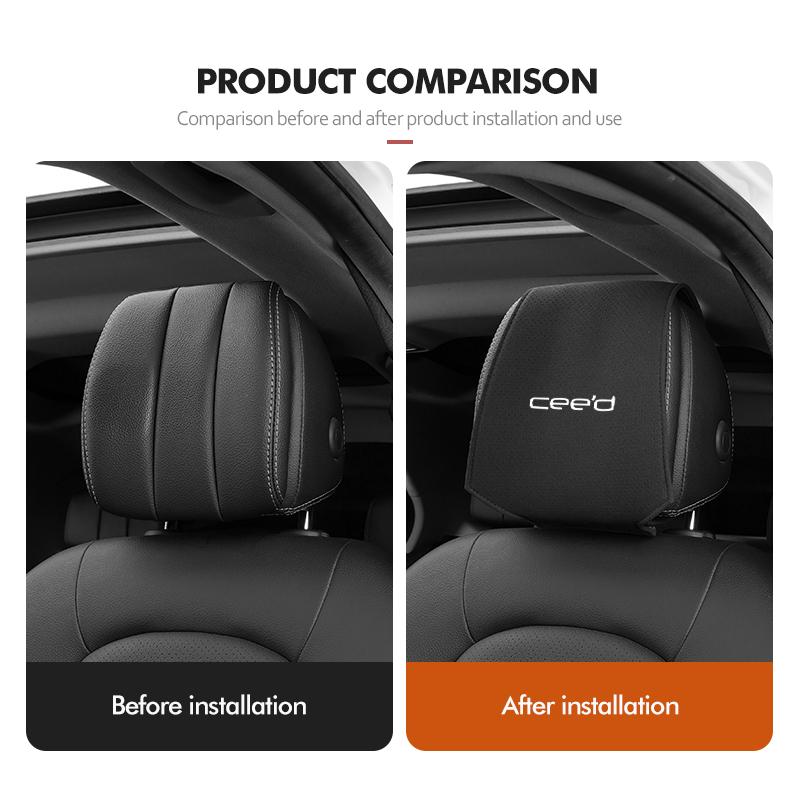 Car Seat Headrest Cover Auto Seatrest Protection Pillowcase For KIA Ceed ED 2006 2007 2008 2009 2010 2011 2012