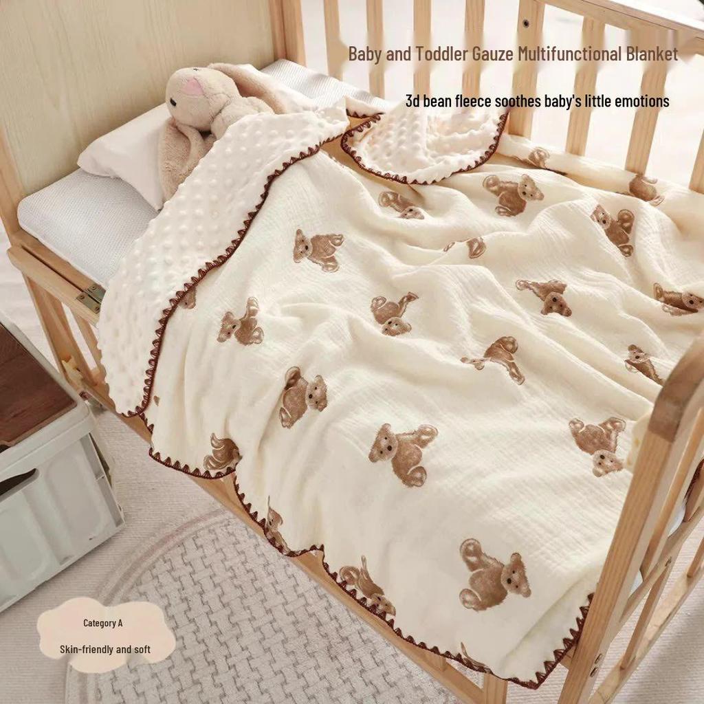 Cartoon Pattern Pure Cotton Baby Blanket & Bath Towel