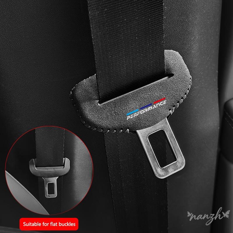 Leather Car Seat Belt Buckle Plug Protector Cover  For BMW M Emblem E46 E36 E34 F10 E90 F30 E60 F30 E53 E30 E9 E87 Accessories BX9