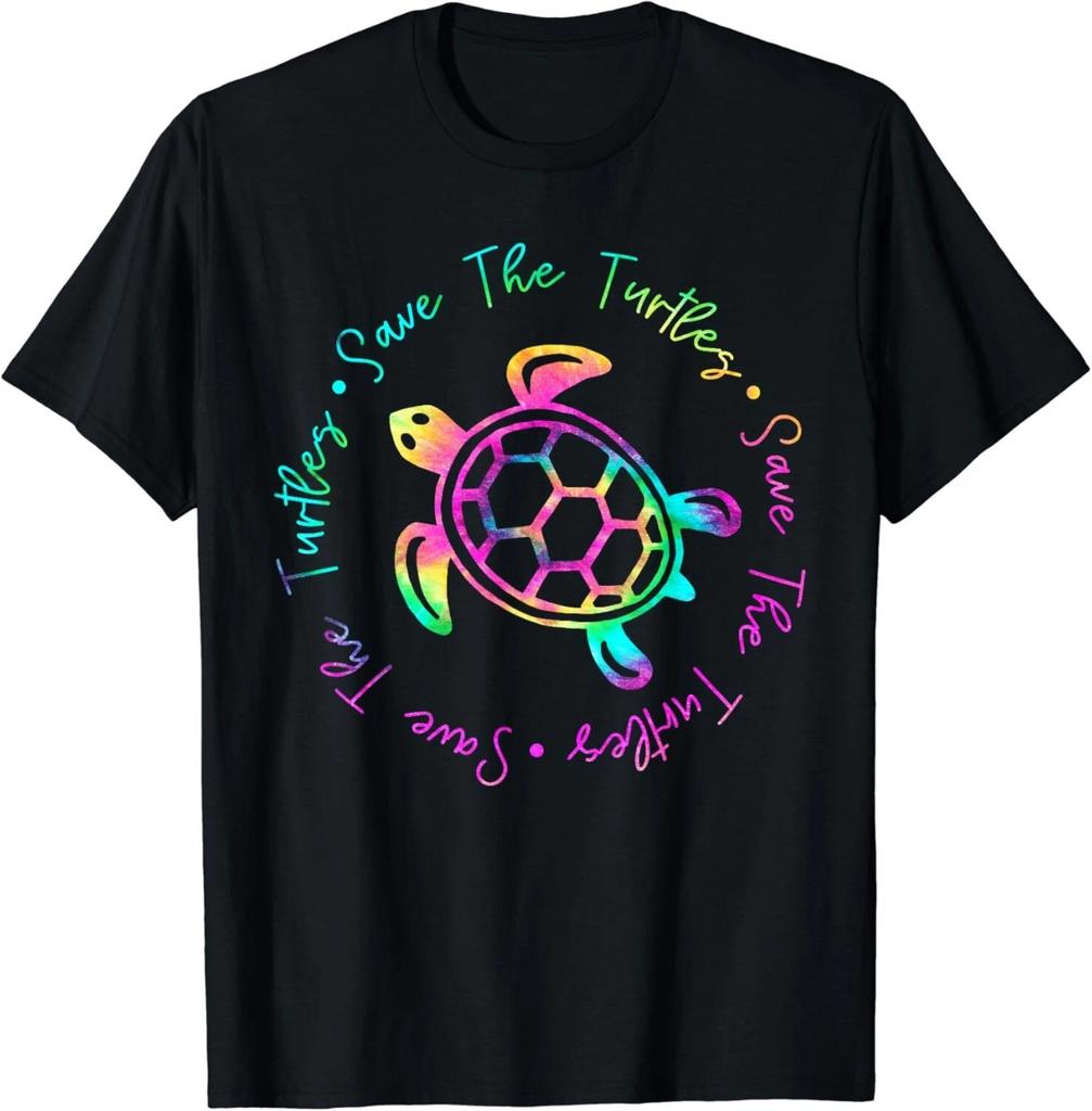 Save The Turtles Tie Dye Sea Turtle Save Earth Ocean Planet Gift Unisex T-Shirt