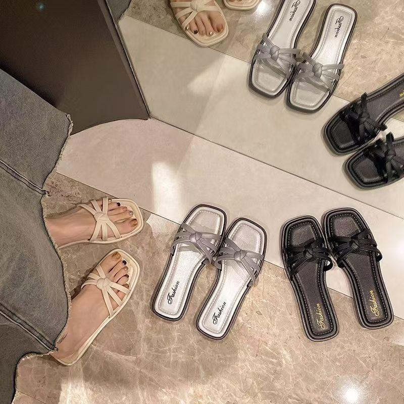 Кросс-банд однословный драг женский удобный носить пляж морской берег новая летняя мода универсальные крутые шлепанцы