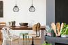 Hanging Lamp, Ceiling Chandelier, Wire Shade, Led