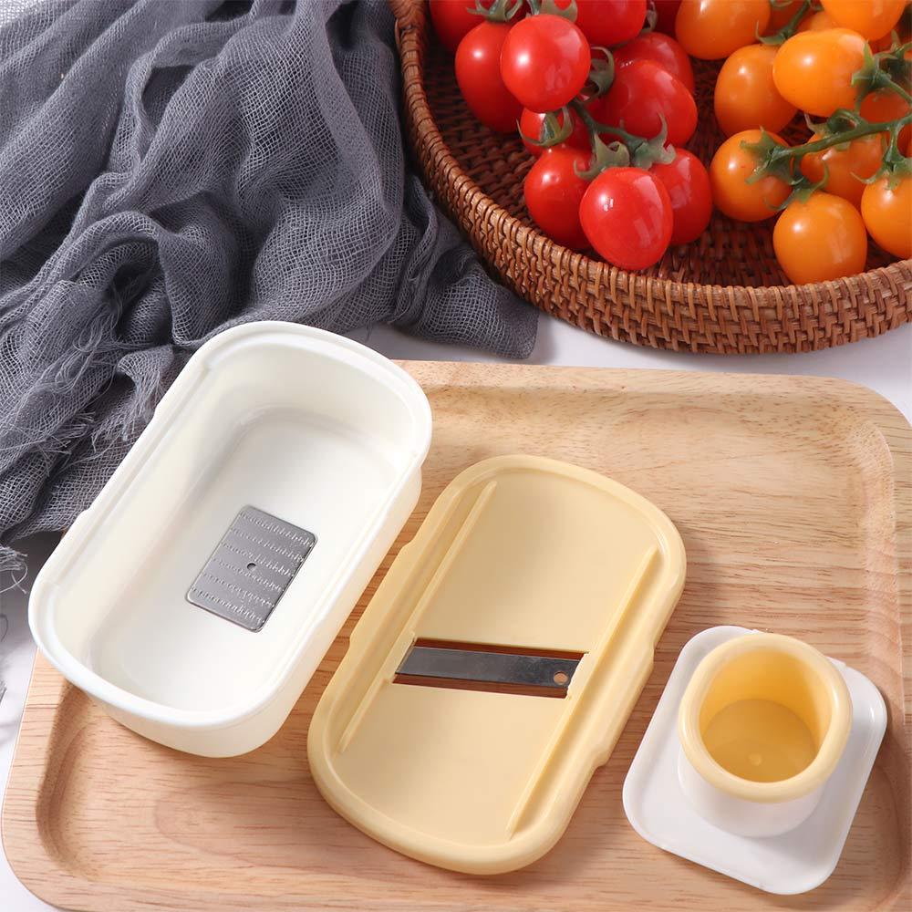 Manual Garlic Grinder 2 in 1 Plastic Ginger Grinding Grater with Hand Guard Mini Garlic Planer Baby Complementary Food