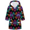 Children's Long Bathrobe Printed Flannel Pajamas