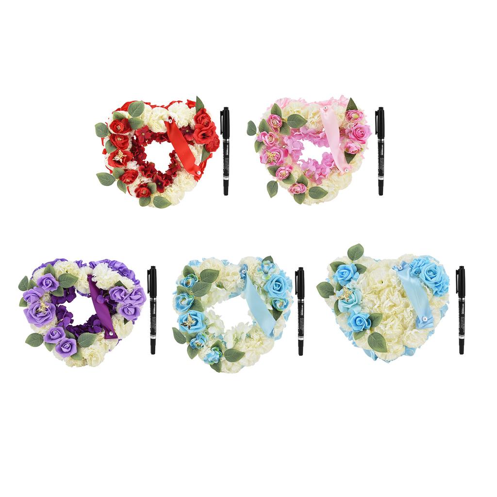 Искусственные венки в форме сердца Свадебные венки Искусственные цветы Украшения для свадебной церемонии Годовщина