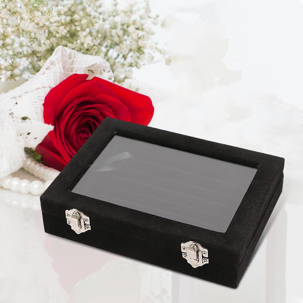 Бархатное стекло, органайзер для ювелирных изделий, кольцо, чехол, лоток, держатель, коробка для хранения сережек