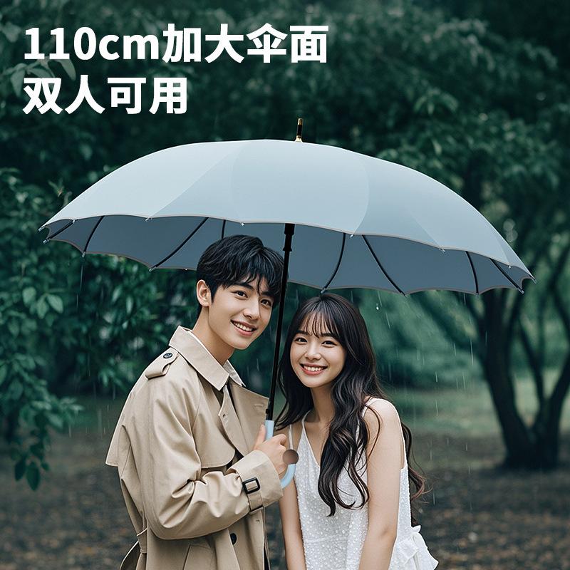 Автоматический зонт с длинной ручкой на 16 спиц, ветрозащитный, серия «Коричневый нос»