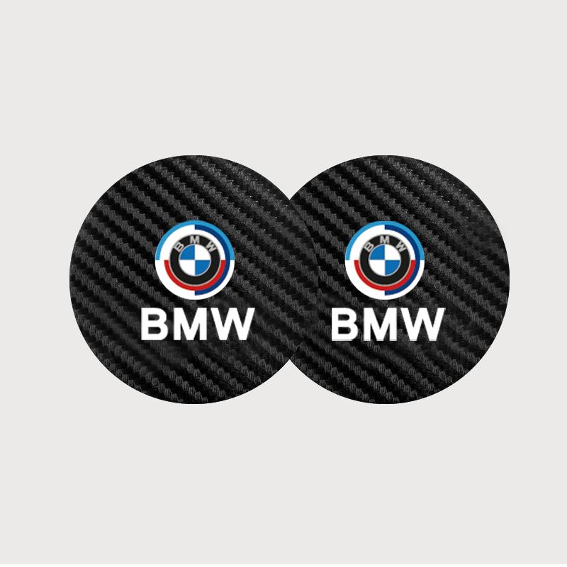2Pcs Car Coaster Water Cup Mat Non-Slip Pad For BMW E91 E28 X3 X1 Performance F30 F40 F10 E90 F20 E46 E60 E70 E39 E36 E87 X7 E92 VL2