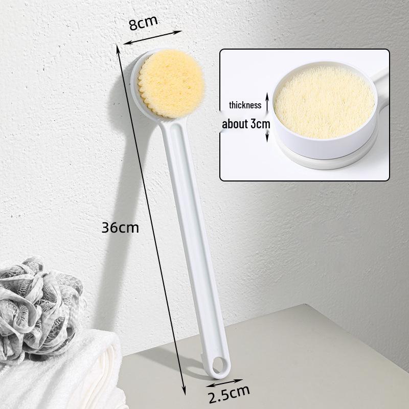 Long-Handled Japanese Bath Brush with Soft Bristles - Adult Back Scrubber Shower Tool