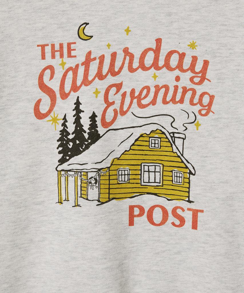 THE SATURDAY EVENING POST Худи с графическим принтом_Овсяный