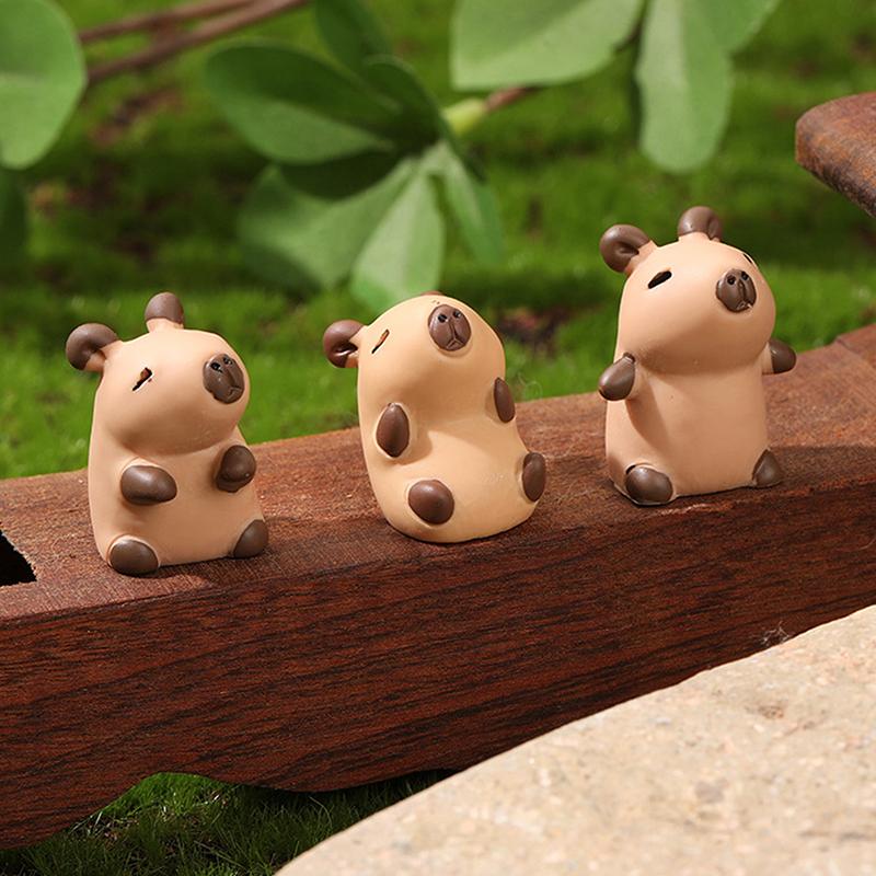 Мультфильм Милая Капибара Мини Украшения Миниатюрные Фигурки Творческие Украшения Для Дома Сделай Сам Аксессуары Кавайные Украшения Для Рабочего Стола Подарок