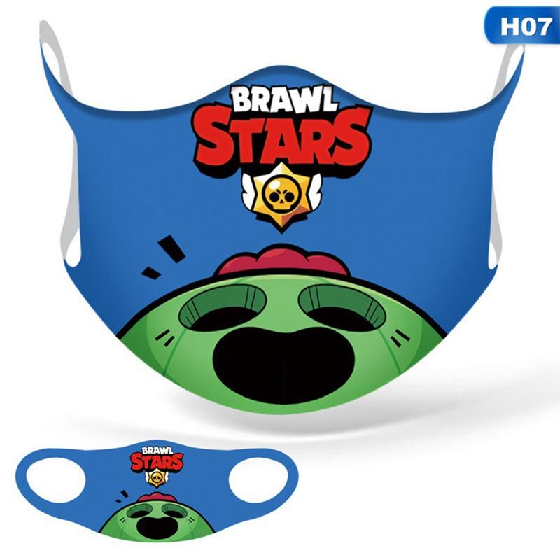 Игры Brawl Stars Leon 3D печать унисекс Пылезащитная маска модные ветрозащитные уличные забавные маски для рта