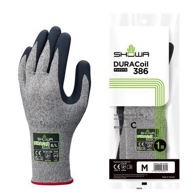 Showa Gloves DURACoil Размер 1 Пара [Перчатки с защитой от порезов] 386, M,