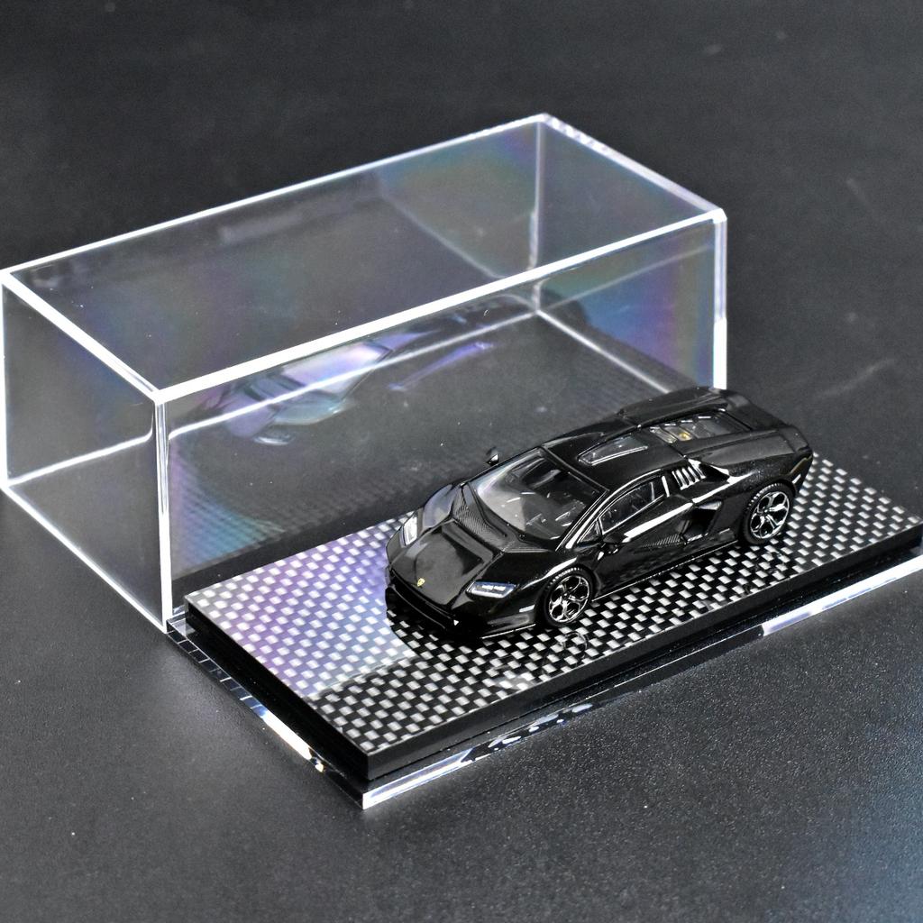 1:64 Acrylic Leather Bottom Universal Model Car Dust Box(Excluding car)
