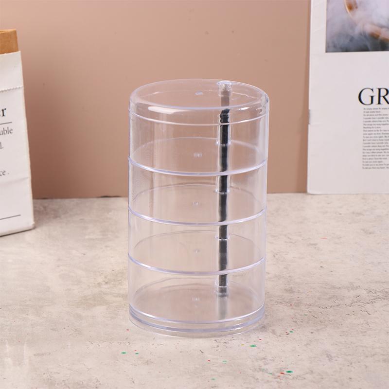 Transparent Storage Box Dust Proof And Waterproof Large Capacity Rotatable Jewelry Hairpin Jewelry Cosmetics Storage Box
